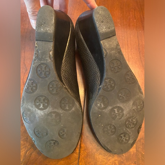 Tory Burch Black Pebble Sally peep toe wedge - Picture 5 of 5